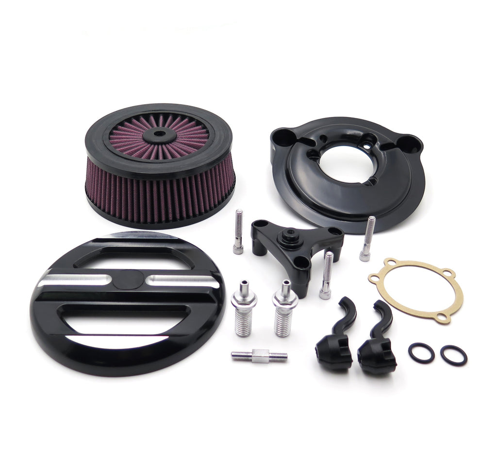 HTT Motorcycle Black Skull Grille Air Cleaner Intake Filter System Kit For Harley Davidson 2007-later XL Sportster 1200 Nightster 883 XL883 Low XL1200L Seventy Two Forty Eight