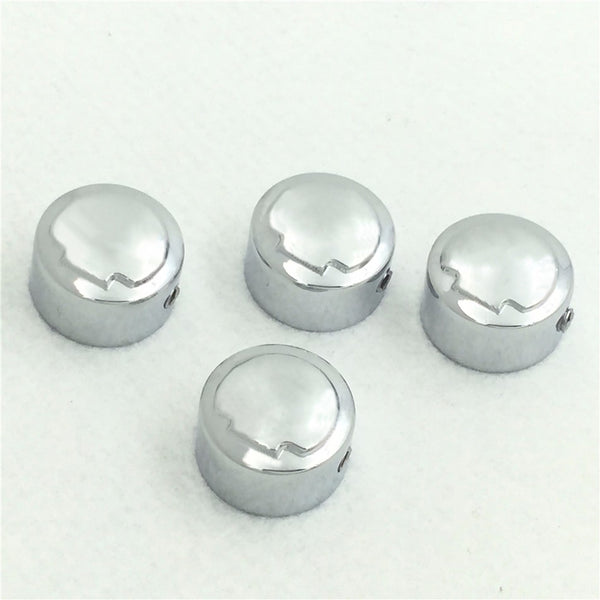HTT Motorcycle Chrome Zombie Skull Engraved Bolts Toppers Caps Fits Harley Davidson 1986-later XL 2008-2013 XR 1985-1999 Evolution 1340 1999-later Twin Cam models Dyna Softail Road King FLH