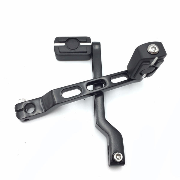 HTT Motorcycle Black Aluminum Heel/Toe Shift Levers with Grooved Skull Shifter Pegs For Harley Davidson Fat Boy FLSTF 1980 and later