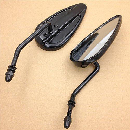 Black Teardrop Mirror For Harley Xlx Xr Flh Flhs Tour Glide Classic Fltc Touring Road King