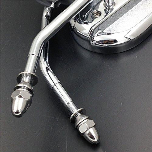 Chromed Teardrop Mirror For Harley Sportster 1000 Electric Start Anniversary XLH1000 Tour Glide Classic Fltc
