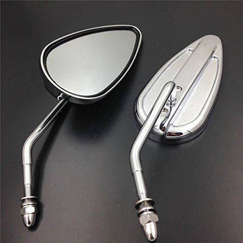 Chromed Teardrop Mirror For Harley Softail Heritage Classic Police Special EFI FLSTCI