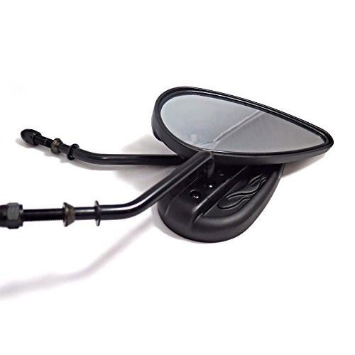 Black Aluminum Teardrop Mirrors For Harley Low Glide Fxrc Sport Fxrt Fxst Xlh