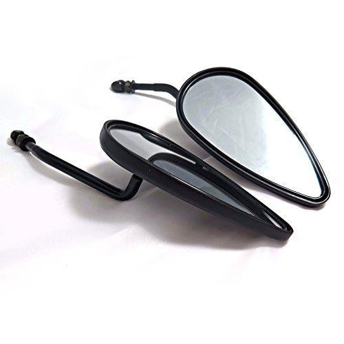 Black Aluminum Teardrop Mirror For Harley Softail Deuce EFI FXSTDI Roadster Xls Electra Glide