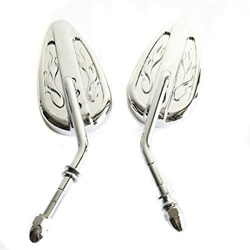 Chromed Aluminum Teardrop Mirrors For Harley Sportster Dyna Touring Dyna Wide Glide EFI FXDWGI bike