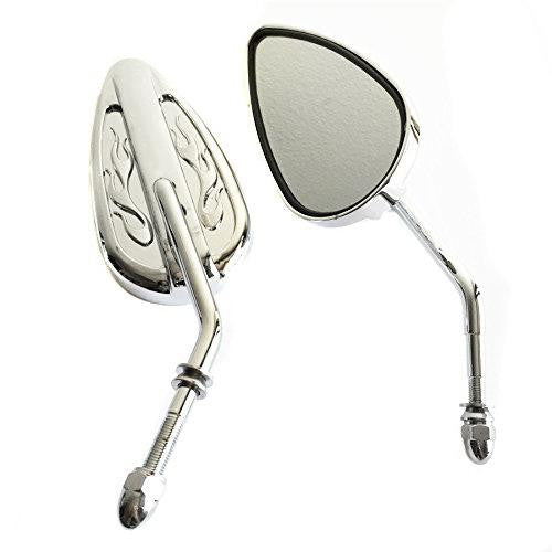 Chromed Aluminum Teardrop Mirror For Harley 1999?????????003 Sportster 883 Deluxe XLH883 bike