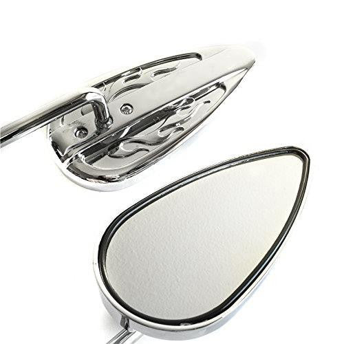 Chromed Aluminum Teardrop Mirror For Harley 2008?????????011 Softail Custom FXSTC bike