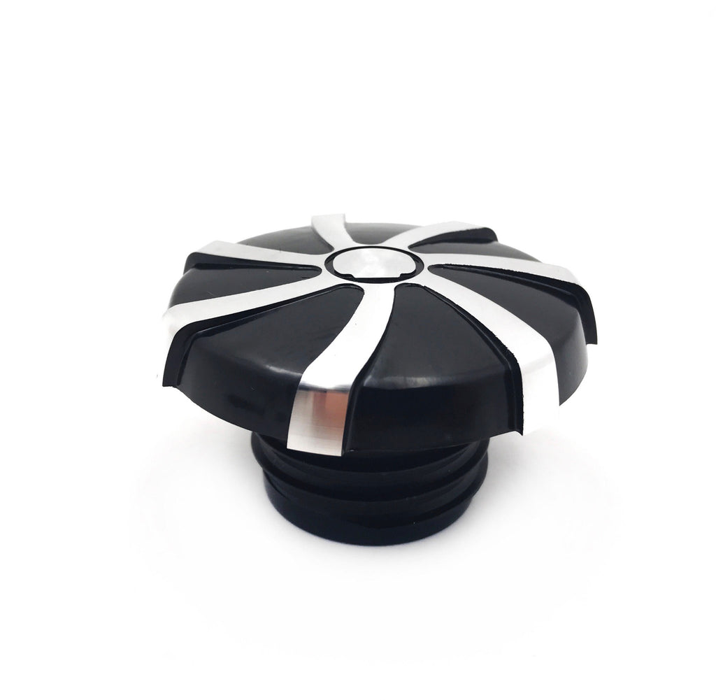 Chrome Flame Gas Cap Vented Fuel Cap for Harley XL & Big Twin Gas Tank Cap 84-15