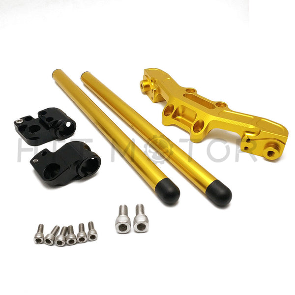 HTTMT- Gold Separated Adjustable Risers Lower Handlebar for Ducati Scrambler 2015-2017