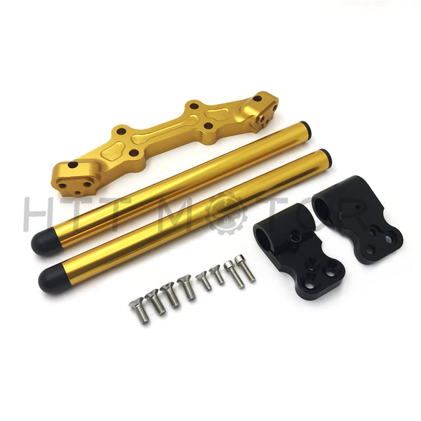 HTTMT- Clip-On Adapter Plate & Handlebars Set For Yamaha MT-07 FZ-07 2014-2017 Gold