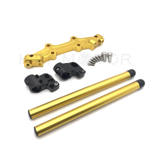 HTTMT- New Clip-On Adapter Plate Handlebars Set For Yamaha MT-07 FZ-07 2014-2017 Black