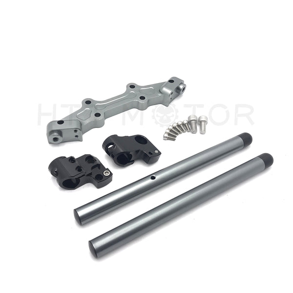 HTTMT- New Clip-On Adapter Plate Handlebars Set For Yamaha MT-07 FZ-07 2014-2017 Black