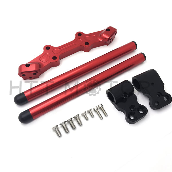 HTTMT- Clip-On Adapter Plate & Handlebars Set For Yamaha MT-07 FZ-07 2014-2017 Red