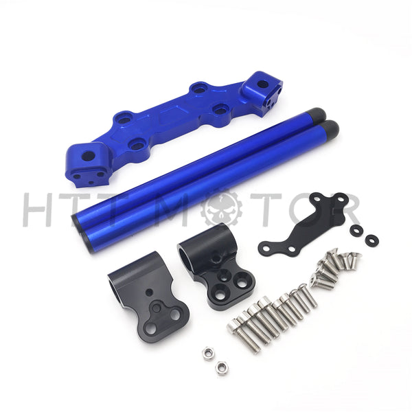 HTTMT- Clip-On Adapter Plate & Handlebars Set For Yamaha MT-09 FZ-09 2013-2016 Blue