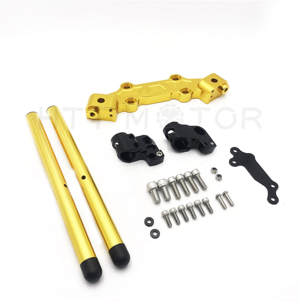 HTTMT- New Clip-On Adapter Plate Handlebars Set For Yamaha MT-09 FZ-09 2013-2016 Black