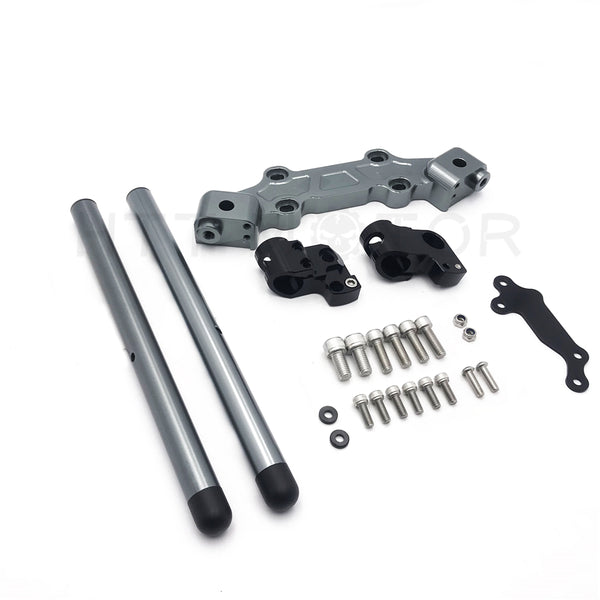 HTTMT- New Clip-On Adapter Plate Handlebars Set For Yamaha MT-09 FZ-09 2013-2016 Black