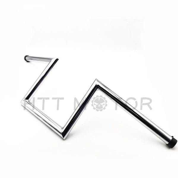 Chrome 7" Smooth Z-Bars 1" Handlebars Harley Sportster Dyna Bobber Motorcycle