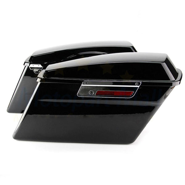 Hard Saddlebags Saddle bags W/ Lid Latch Key For Harley Touring Models 94-13 NEW