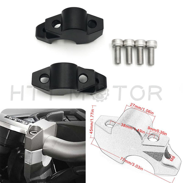 CNC Handlebar Handle Mount Clamps Riser For HONDA X-ADV750 2017-2018 Black