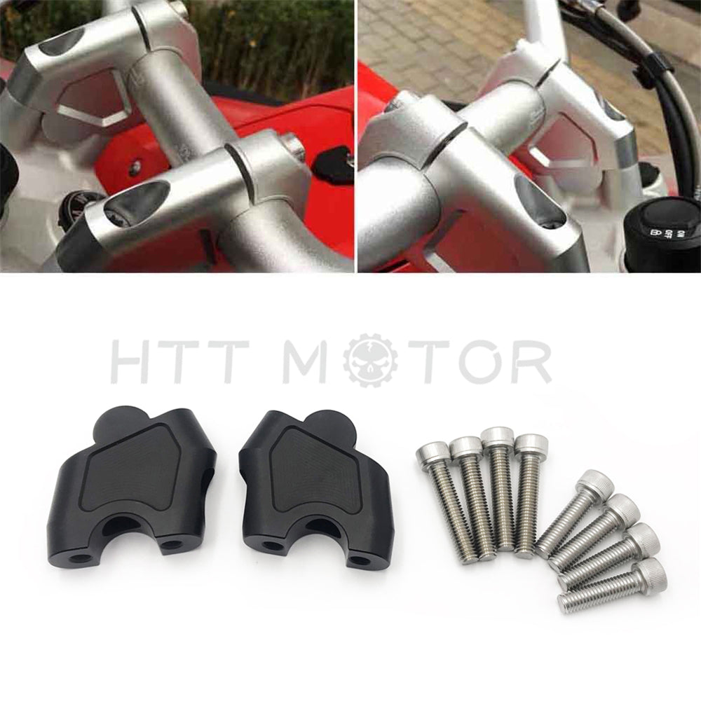HTTMT- Riser Handlebar Higher Extend Adapter For Honda NC700S/X NC750X CB500X 12-17 Black