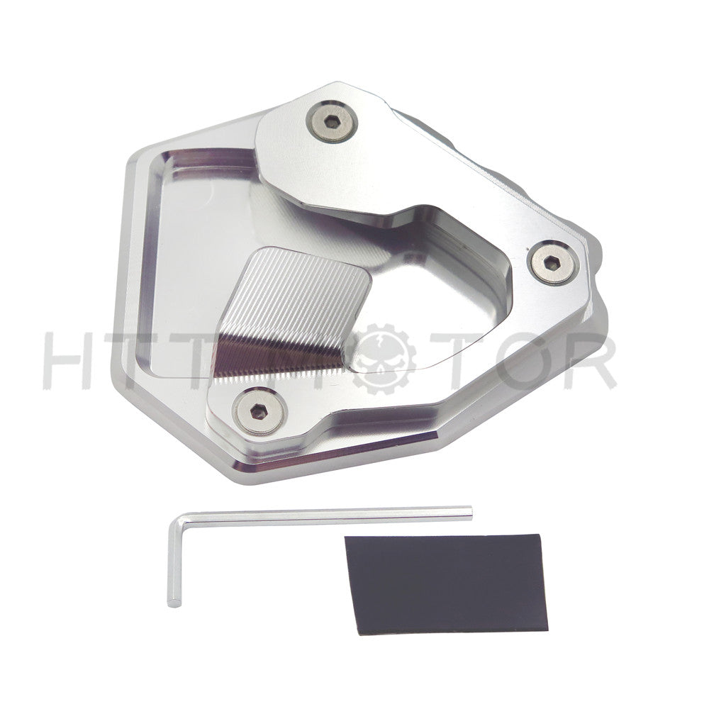 HTTMT- Side Pad Kickstand Stand Extension Plate For Honda CRF1000L Africa Twin 16-17 SILVER