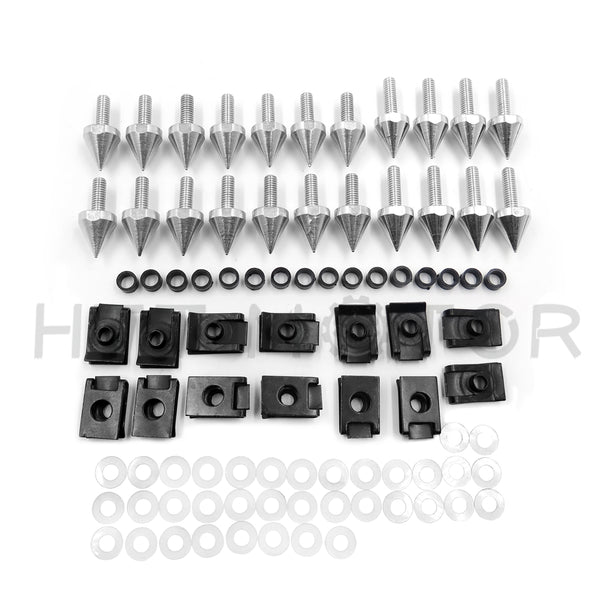HTTMT HTT Motorbike Spike Fairing Bolts Kit For 2000-2001 Yamaha YZF-R1 Silver