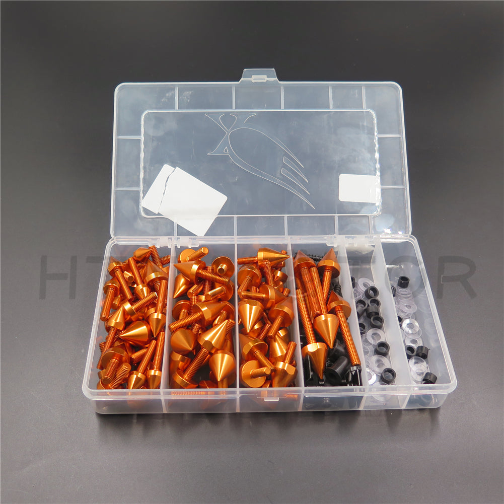 HTTMT Universal Spike Fairing Bolt kit Screws Sportbike Pack For Yamaha YZF R1 R6 R6S GOLD
