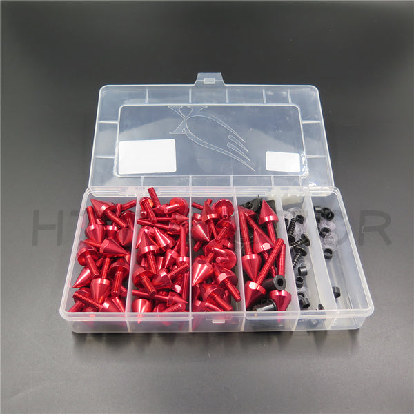 HTTMT Spike Fairing windscreen Bolts kits Screws For Suzuki GSXR600 750 1000 Hayabusa RED