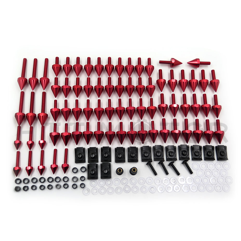 HTTMT Universal Spike Fairing windscreen Bolts Screws For Honda CBR 600 929 954 900 RR RED