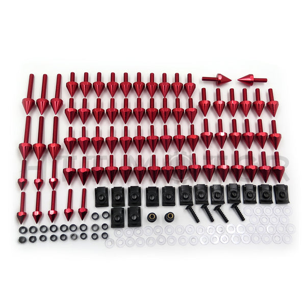 HTTMT Universal Spike Fairing windscreen Bolts Screws For Honda CBR 600 929 954 900 RR RED