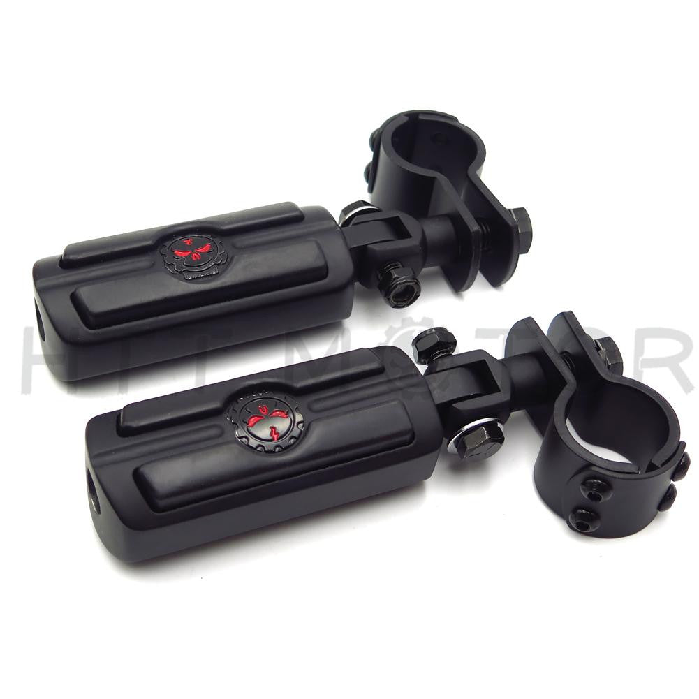 Highway Front Skull Foot Pegs Clamps mounting Bracket For Honda GL1800 GL1500 GL1100 GL1200 01-12