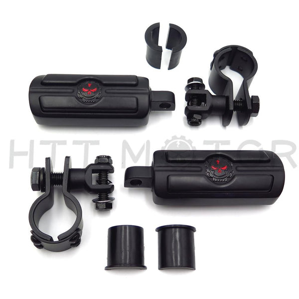 1" 1 1/4" Highway Radical Skull Foot Pegs Clamps mounting Bracket For Harley Sportster 883 1340