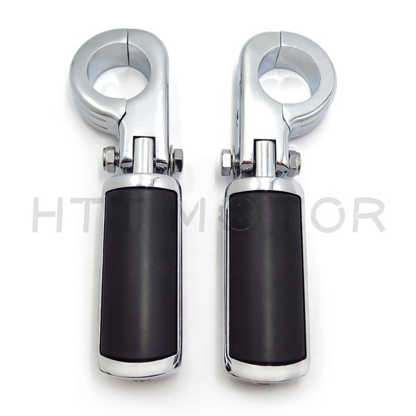 1 1/2" Skull Foot Pegs Mount P-Clamps For Honda GoldWing GL1800 GL1500 GL1100