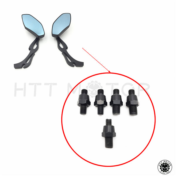 Motorcycle Racing Rearview Side Mirrors Bolt 8mm 10mm Black Counter/clockwise