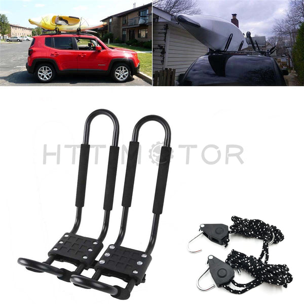 J-Bar Rack HD Kayak Carrier Surf Ski Top Mount Car SUV Crossbar Strap