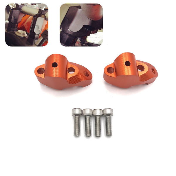 28mm Handlebar Mount Riser CNC 30mm Up 25mm Back For KTM 1190 1050 1290 ADV ORG