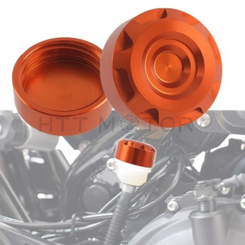 HTTMT Orange CNC Rear Brake Fluid Reservoir Cover for KTM