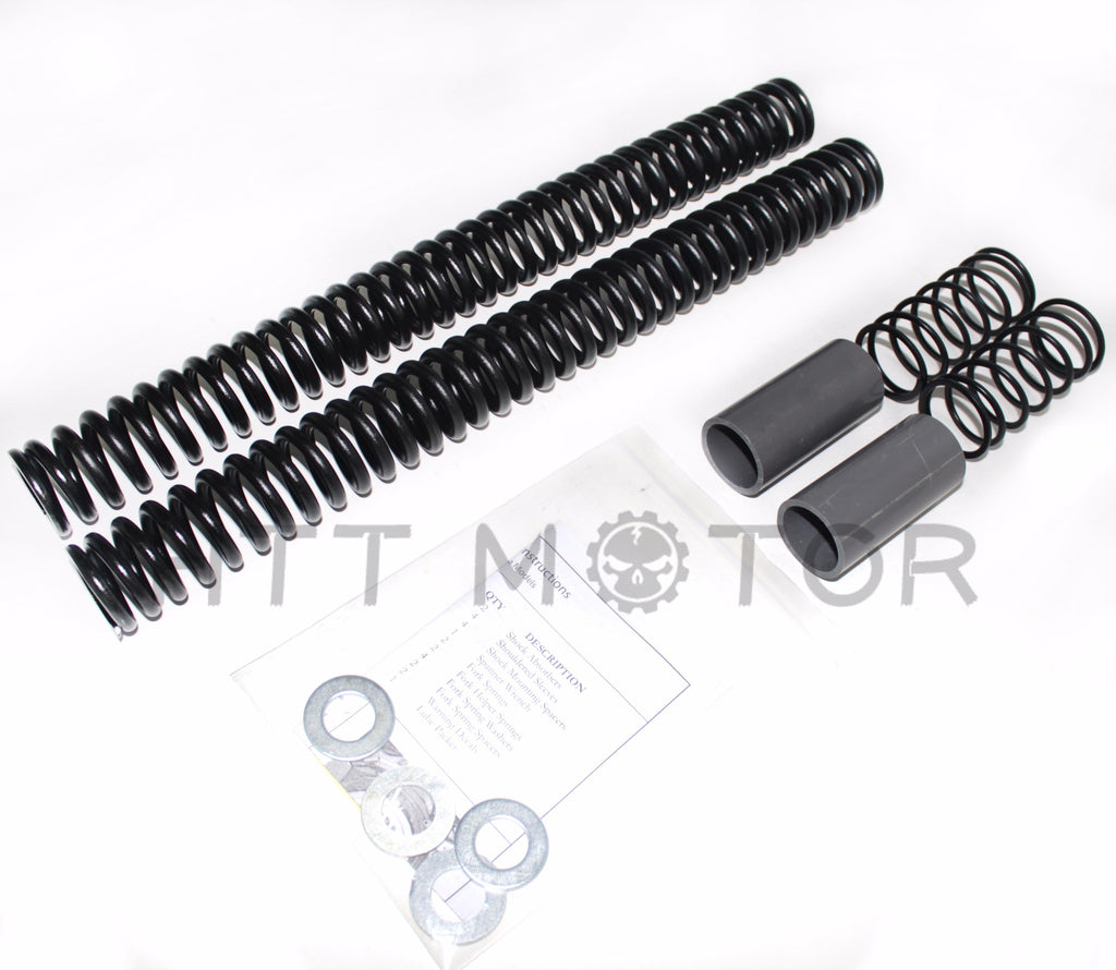 HTTMT- 49MM Drop In Front Fork Lowering Kit Pair For 2006-2017 Harley Dyna FXD