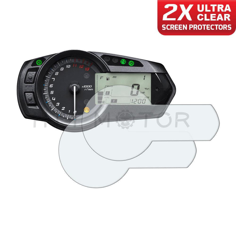2x Kawasaki Z1000SX/Ninja 1000 2011-2016 Dashboard Screen Protector: Ultra-Clear