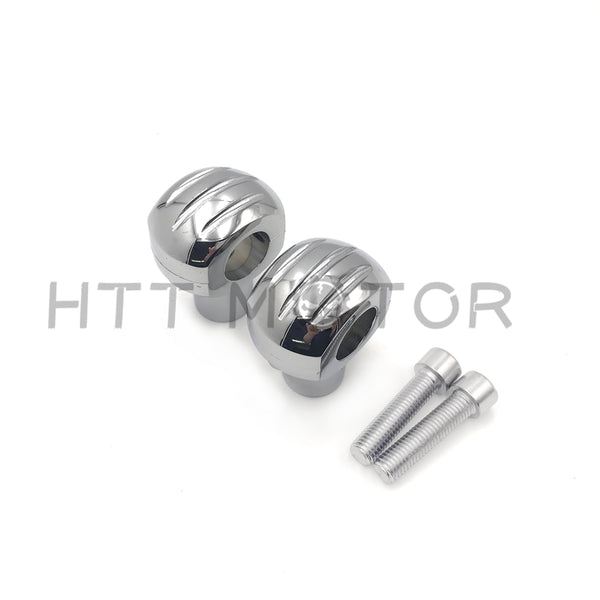 HTTMT Chrome Groove 25mm 1" Handlebar Riser detachable Bar mount For Cruisers Choppers