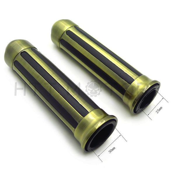 Bronze Grips 1" 25mm Handlebar For Harley XL 883 Touring Dyna Fat boy Street