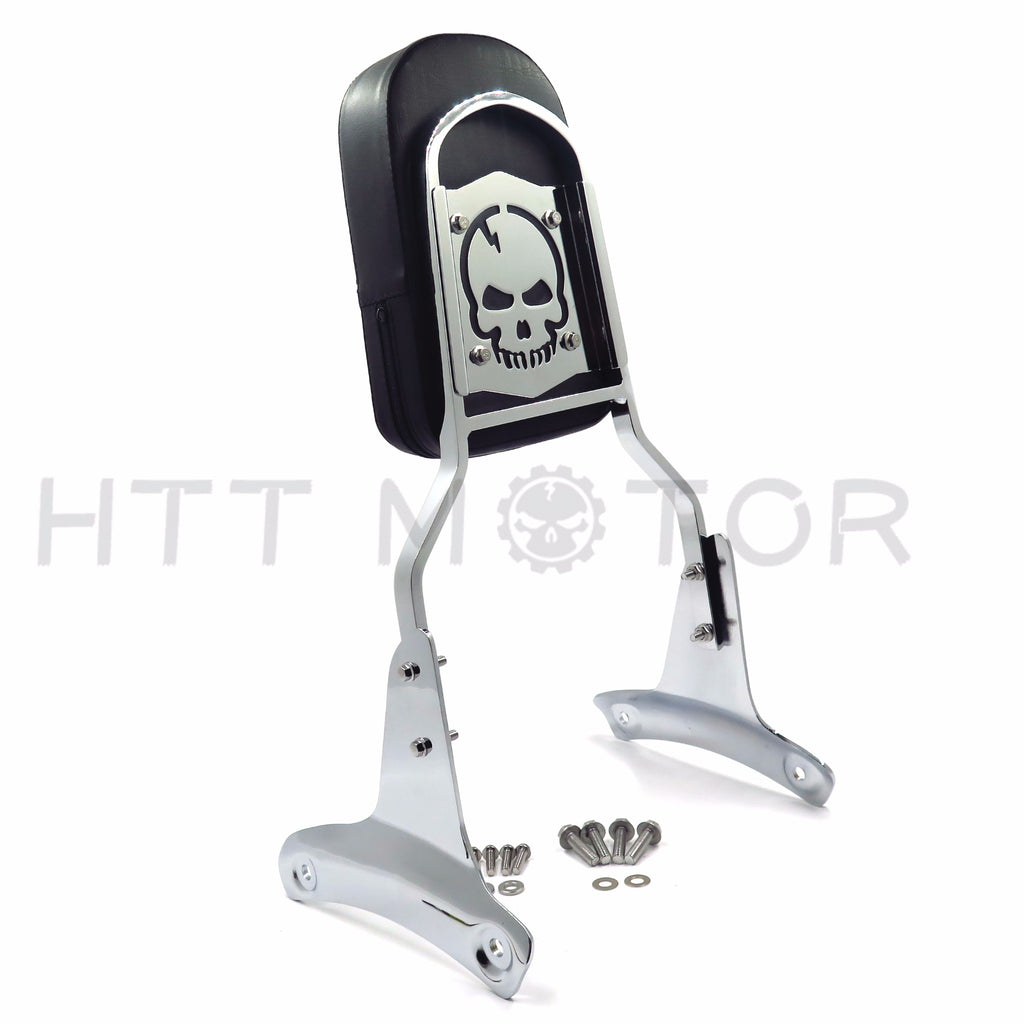 HTTMT- Skull Backrest Sissy Bar For Honda Shadow ACE 750/VT750 1997-2003 2002 US Stock
