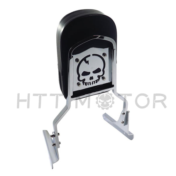 Chrome Flame Backrest Sissy Bar With Leather Pad For Honda VLX600/VT600C