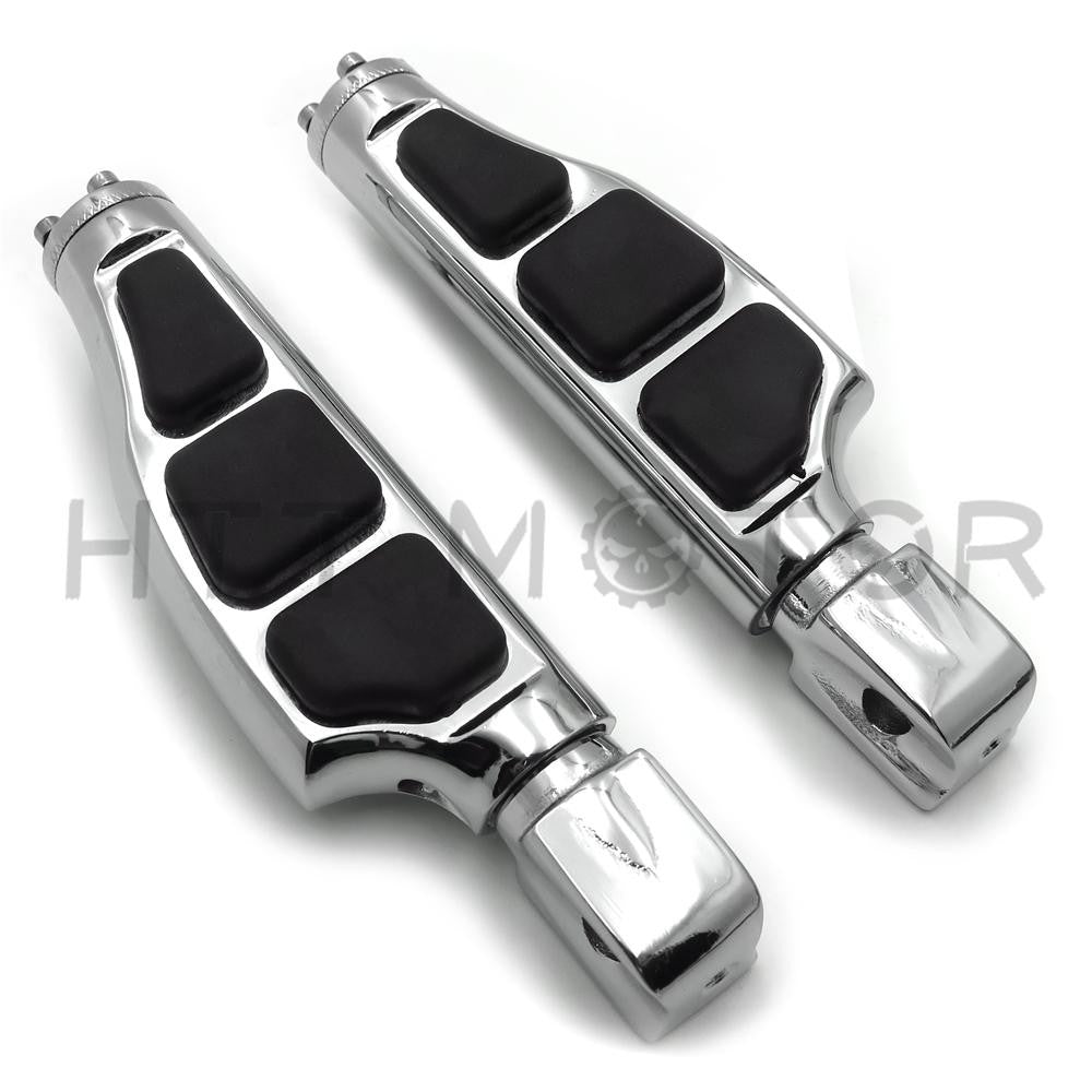 Chrome Flat Wing Footpegs Foot rest Front For Yamaha V-Star 250 XV250 Virago 250