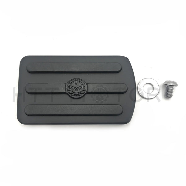 Gear Skull Large Brake Pedal Pad For Harley 12-17 Dyna FLD 86-17 FL Softail Black