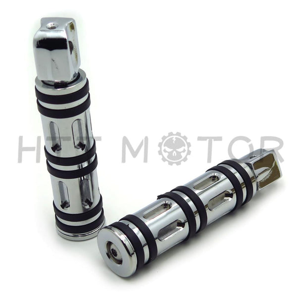 Chrome Edge Cut Footpegs For Kawasaki rear Vulcan 1500 Classic 1500 Drifter 1600