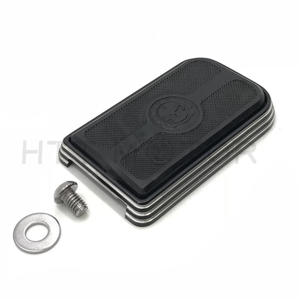 Black Skull Brake Pedal Pad For Harley Softail Slim FLS/ Road Glide FLTRX