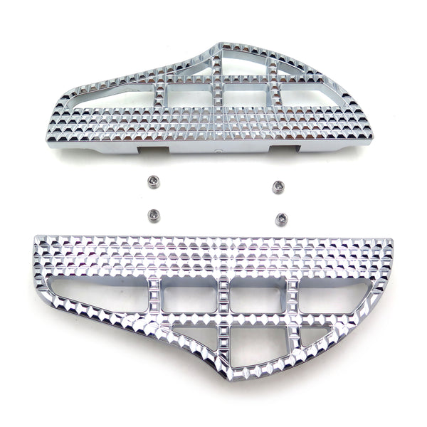 USMT216-119B-CD- Dominator Shark Fin Passenger Footboard Floorboard Compatible With Harley Softail Dyna 2000-2017 Chrome