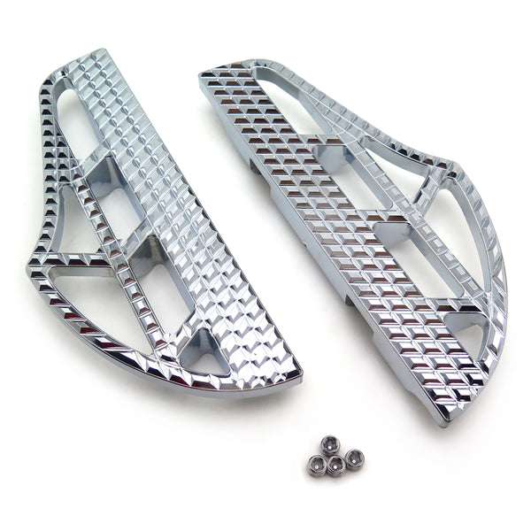 USMT216-119C-CD- Dominator Shark Fin Passenger Footboard Compatible With Harley Softail Slim Fat Boy Road King Chrome