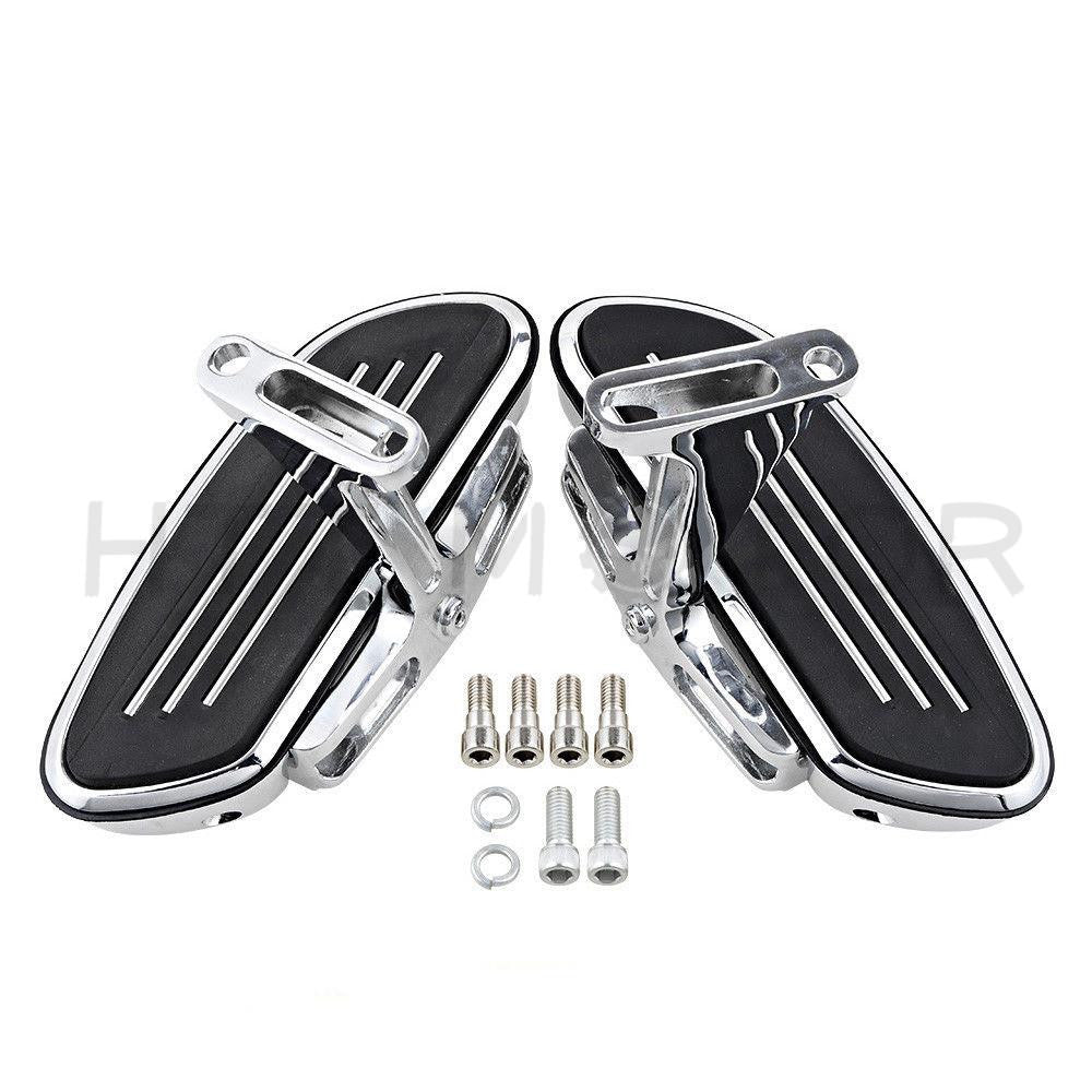 Chrome Streamline Passenger Footboard Floor Board Set For Harley Touring 93-18